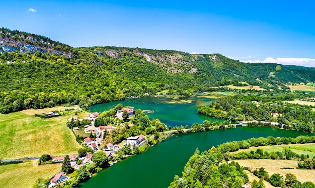 The gorge of the Ain river in France