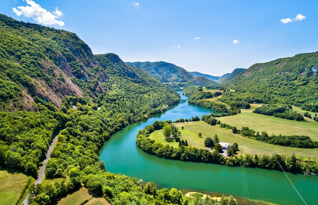 フランスのレン川の峡谷