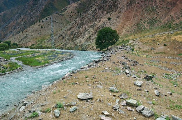 Gorge Kara balta , route from Bishkek to Osh. Kyrgyzstan,