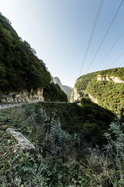 Paesaggi della gola di kabardino balkaria caucaso russia