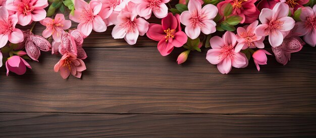 Photo gorgeous fake flowers on wood backdrop