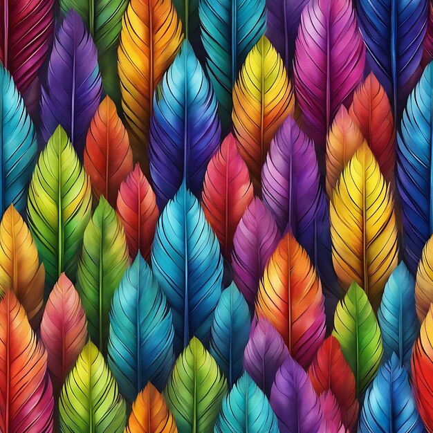 Gorgeous harmony background photo of colorful feathers