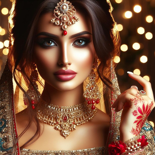 A gorgeous indian bridal generative ai