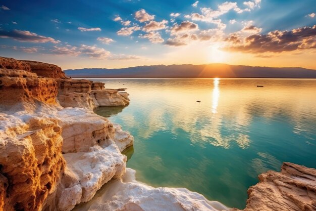 gorgeous landscape of the dead sea jordan