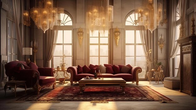 A gorgeous living space with ornate