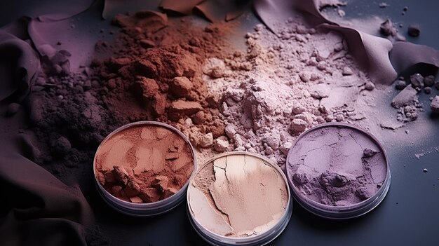 Gorgeous loose multicolored shadows and powder