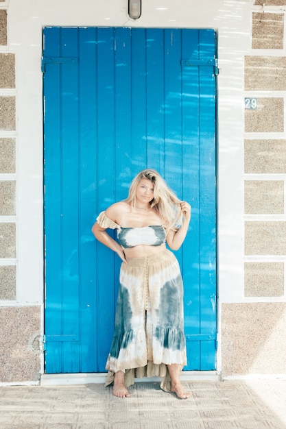 Gorgeous plus size young girl on white background Concept of body positivity