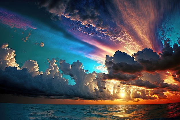 Великолепное небо и океан