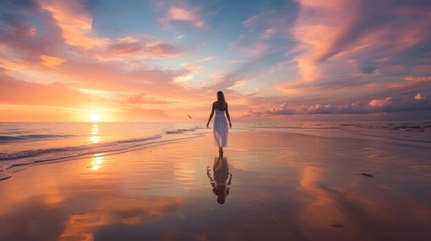 Gorgeous sunset vista from the beach