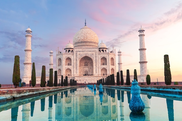 Gorgeous Taj Mahal, symbol of India, Agra, Uttar Pradesh.