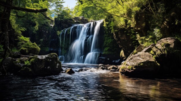 緑豊かな熱帯森林に囲まれた美しいの風景