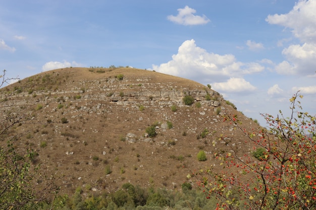 gorges against the blue sky summer hills