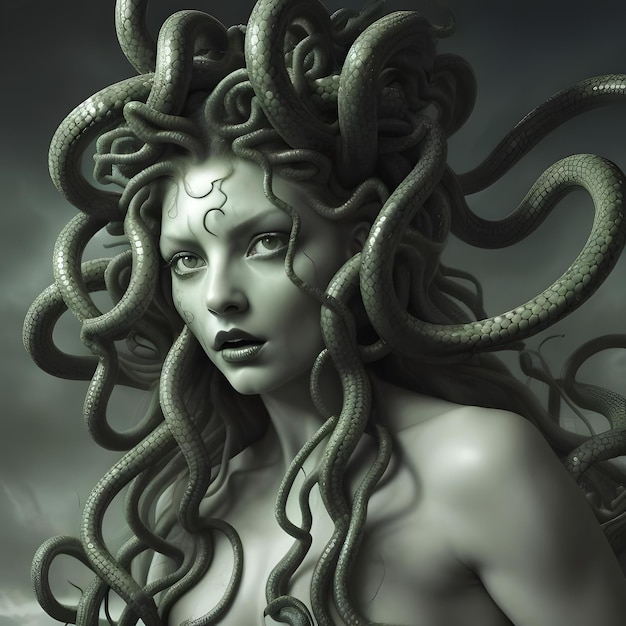 Foto gorgone medusa medusa fantastica ia