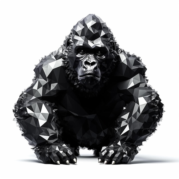 GORILLA GEOMETRIC SCULPTURE