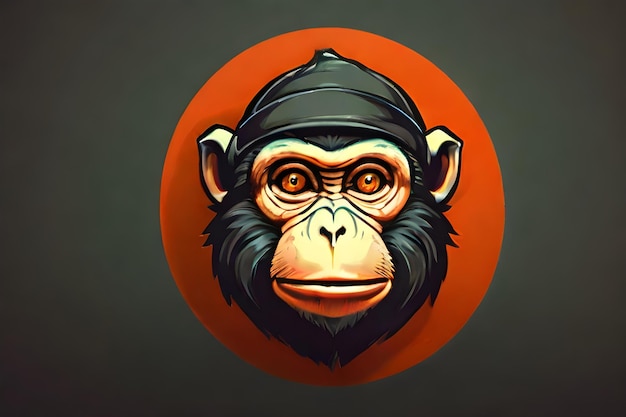 Photo gorilla head mascot logo