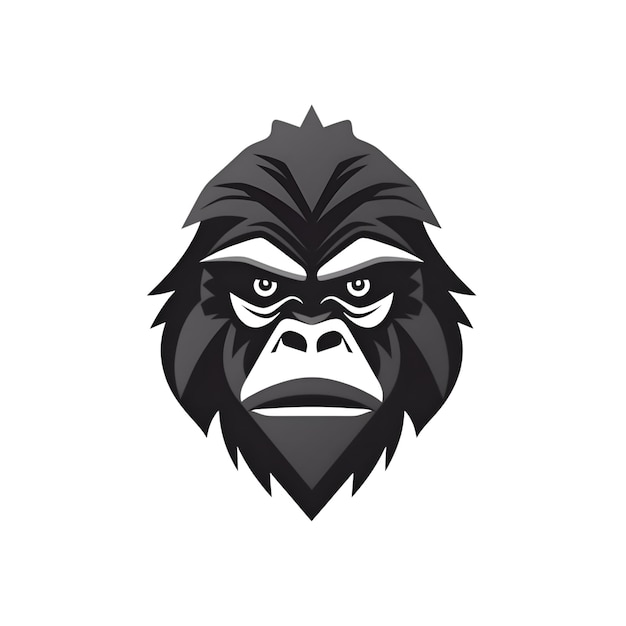 Викторная иллюстрация головы гориллы
