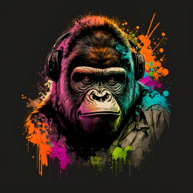 Gorilla illustratie