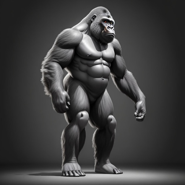 A gorilla illustration mascot