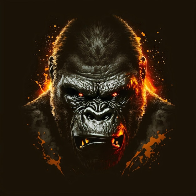 Photo gorilla illustration