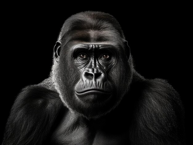 Photo gorilla isolated on a white background