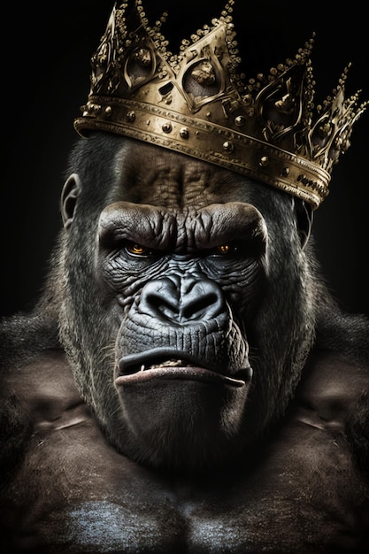 Foto gorilla koning van de apen