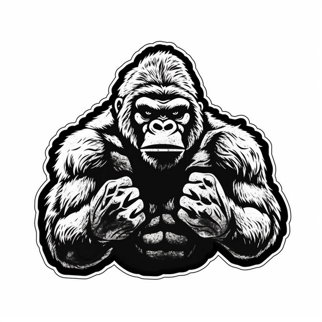 Foto disegno del logo del gorilla