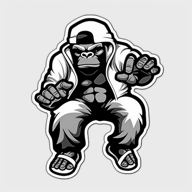 Foto disegno del logo del gorilla