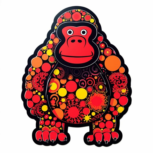 Foto disegno del logo del gorilla