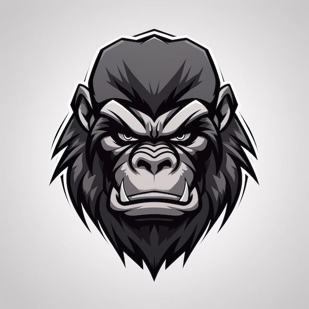 Foto gorilla logo esport e gaming vector mascotte design generative ai