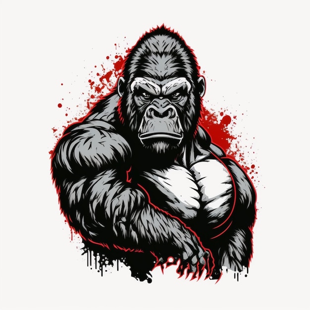 Foto illustrazione vettoriale del logo della gorilla