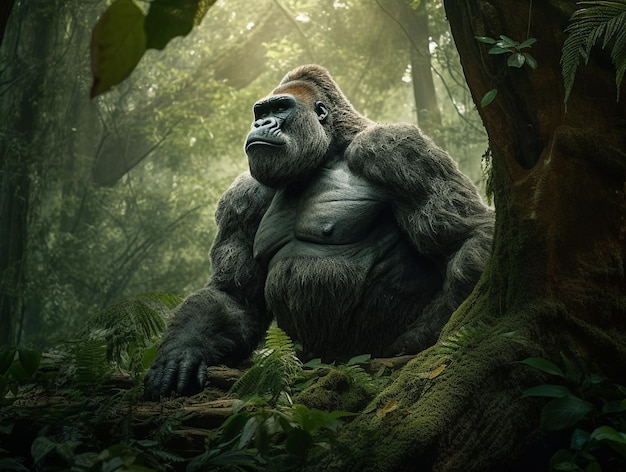 Gorilla in the nature