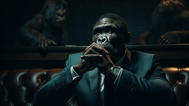 Photo gorilla realistic photo generative ai
