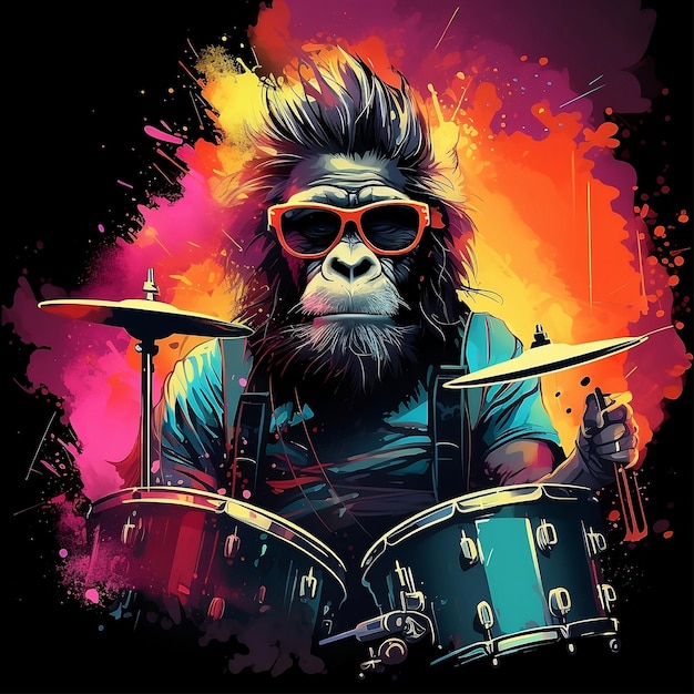 Gorilla tshirt design