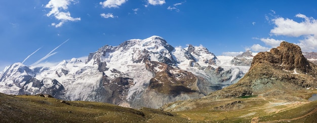 Gornergrat Zwitserland Matterhorn berg zichtbaar op achtergrond