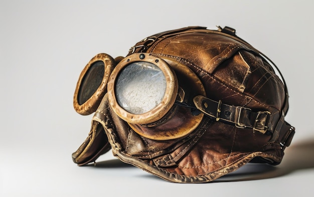 Foto gorra de piloto vintage con gafas en una fotografia