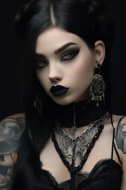 goth beauty HD 8K wallpaper Stock Photographic Image