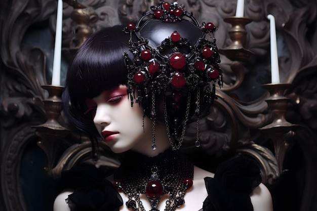 goth Harajuku garnet bloomcore