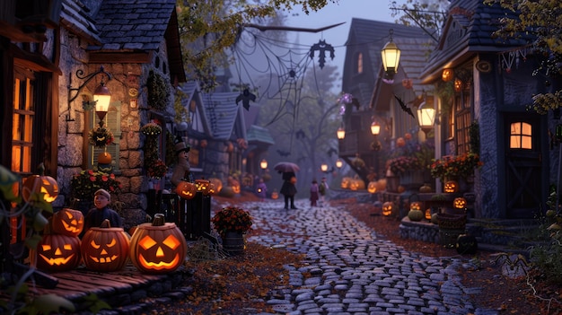 Готический вход в замок - пугающая сцена Хэллоуина