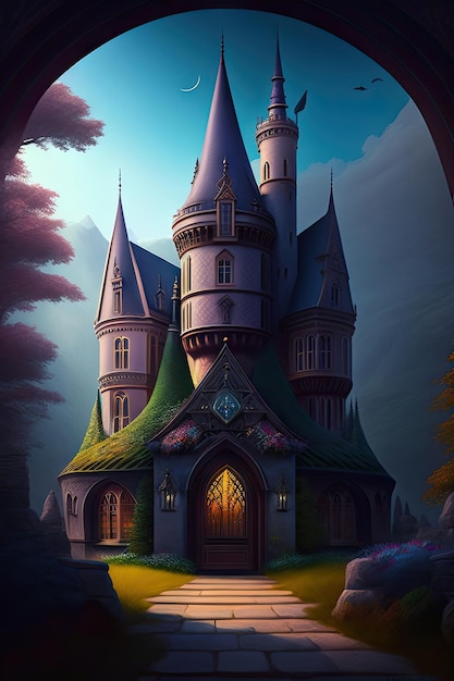 Gothic castle illutration