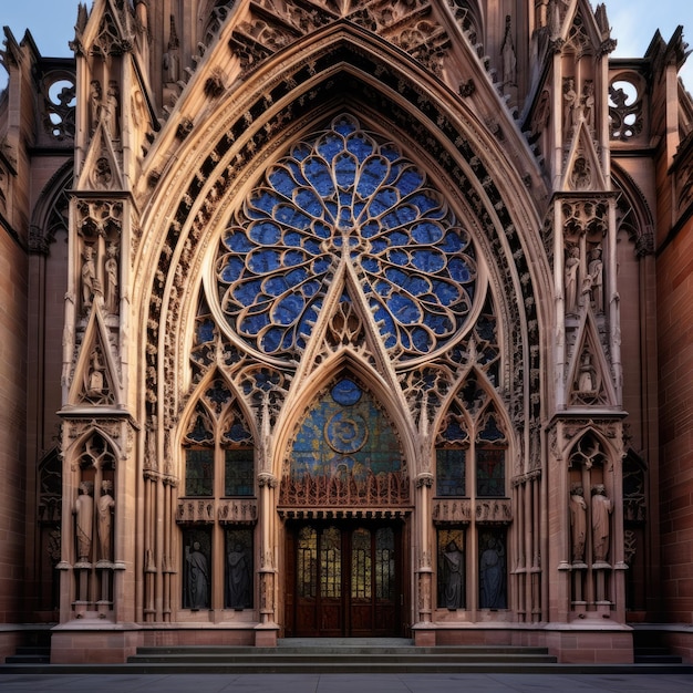 Gothic cathedral facade