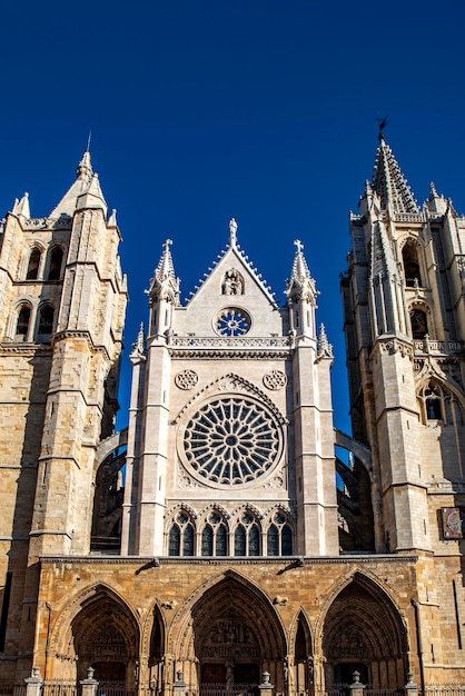 Gothic cathedral of leon castilla leon spain