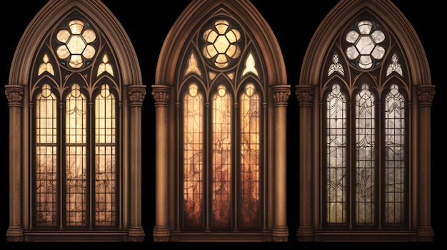 Gothic church windows