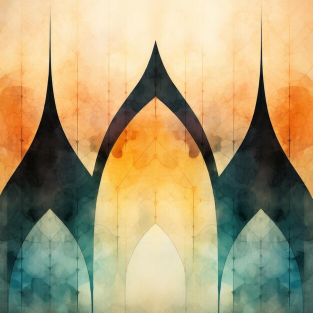 Photo gothic digital watercolor of a mysterious church