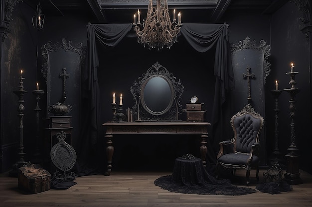 Gothic Elegance Studio Setup for Capturing Mystery and Drama in Photography