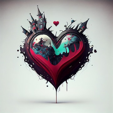 60+ Emo Love Contemporary Heart Shape Stock Illustrations, Royalty-Free  Vector Graphics & Clip Art - iStock