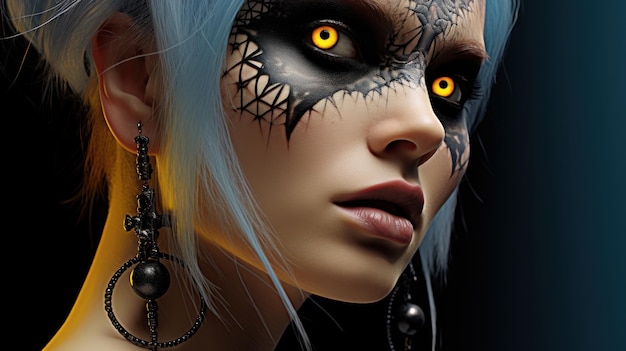 gothic makeup HD 8K wallpaper Stock Photographic Image