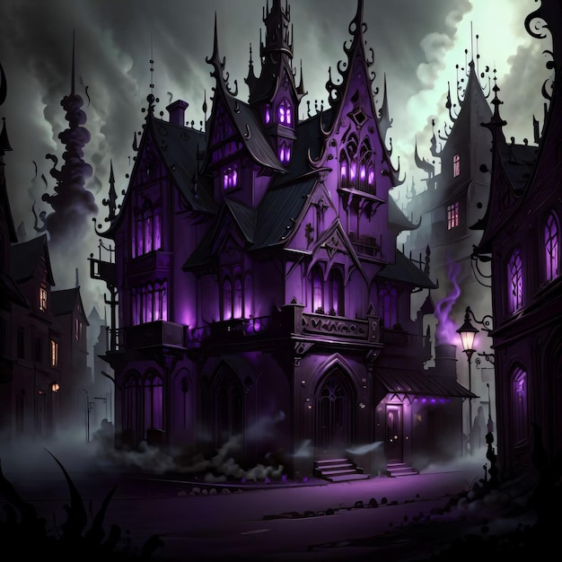 Photo gothic purple house