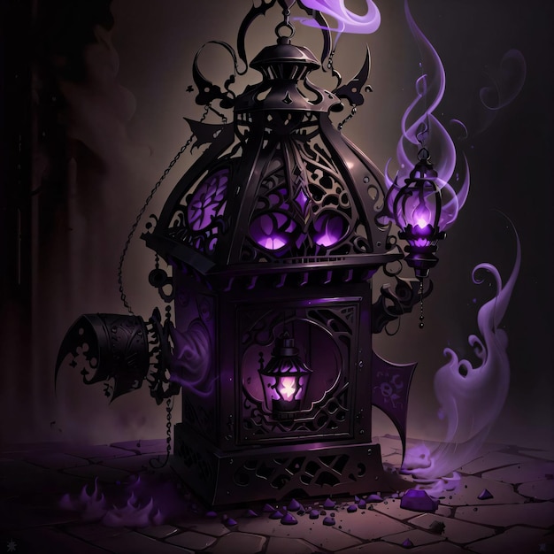 gothic purple lantern