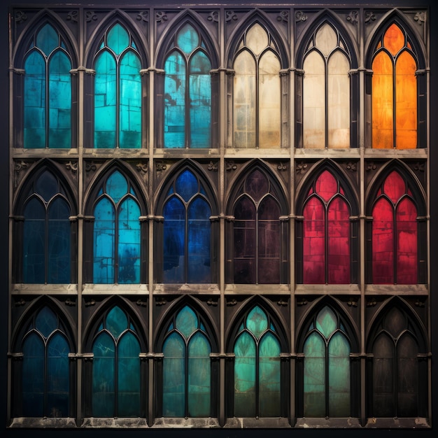 Photo gothic stained glass windows dark and moody conceptual installations