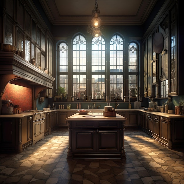 gothic style kitchen